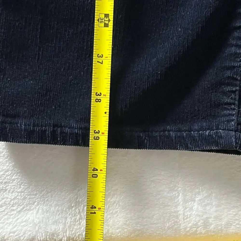 Talbots‎ navy corduroy pants 16W high-rise straight-leg stretch cotton